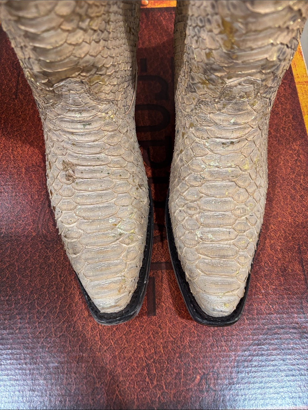 Corral Nude Full Python Boots - Picture 2 of 4